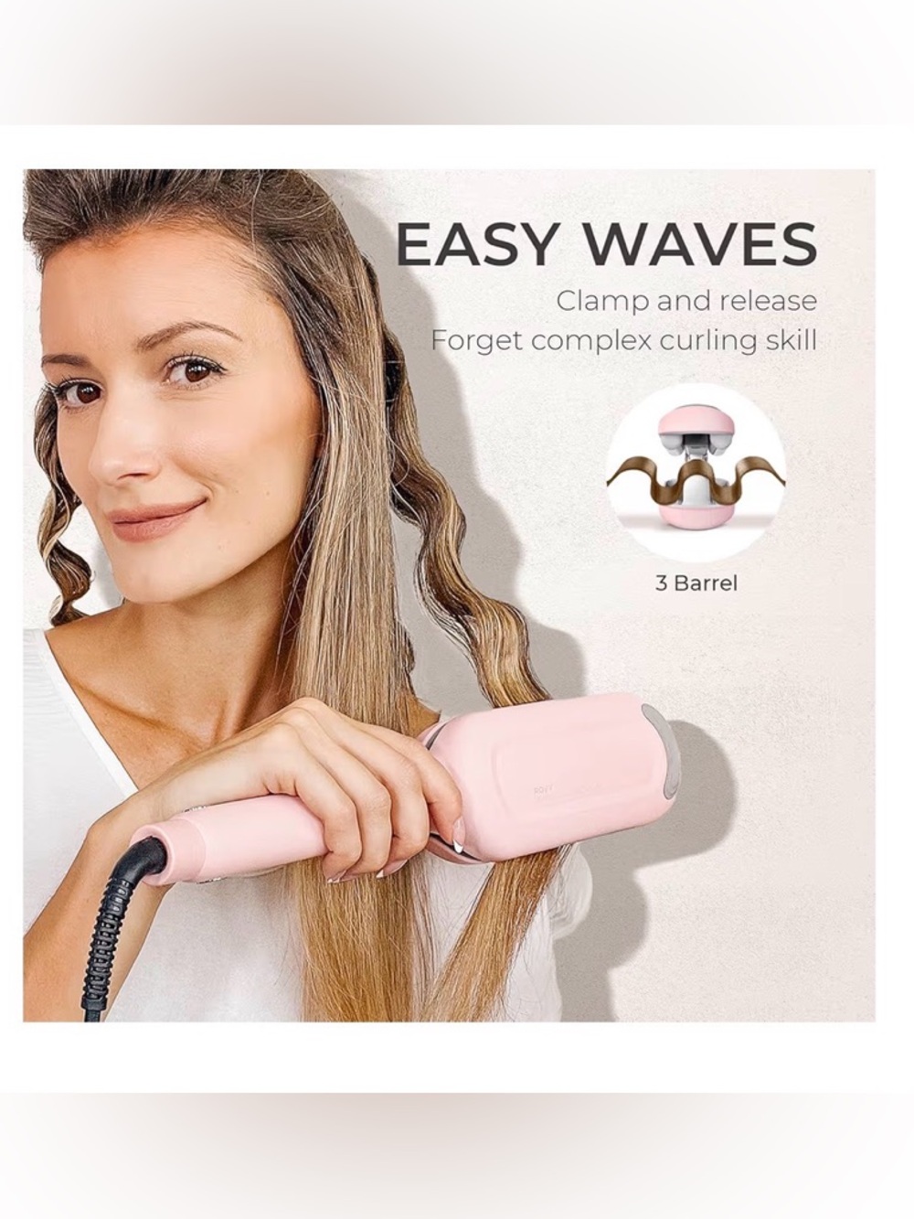TYMO ROVY Wave Curling Iron -Pink - Picture 7 of 7